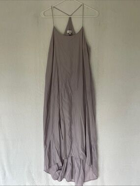 PS The Label Sz Small Flowy Mauve/Gray Assymetrical High Low Maxi Dress
